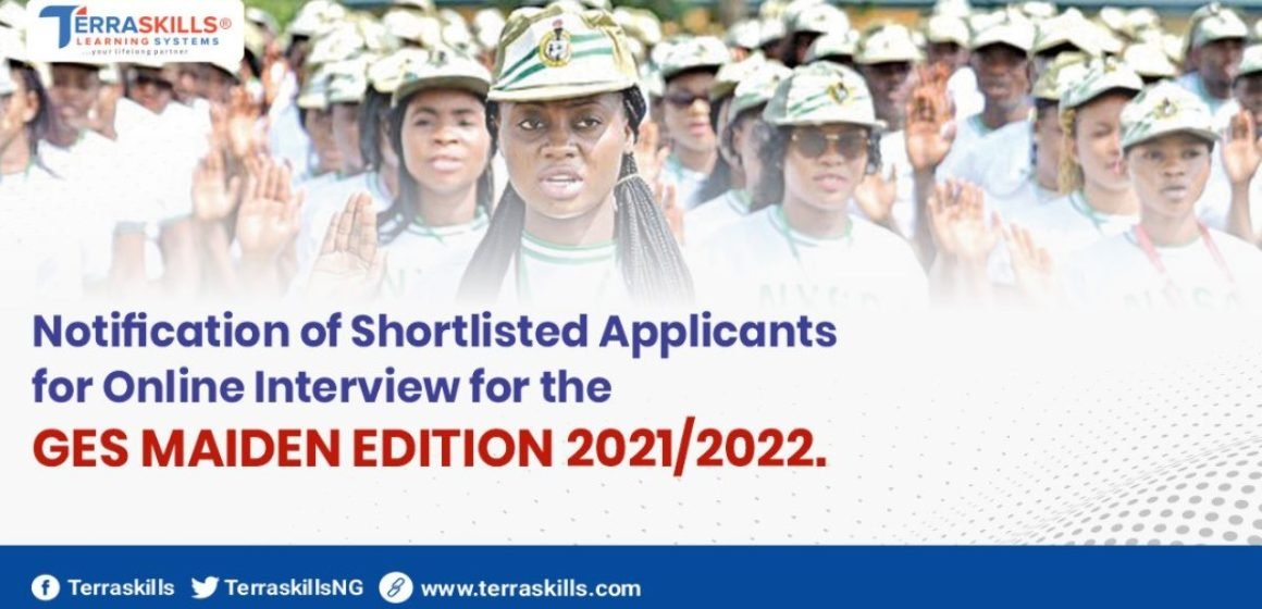 Shortlisted Applicants for Online Interview for GES Maiden Edition 2021-2022