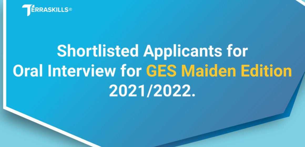 Shortlisted Applicants for GES Maiden Edition 2021-2022